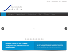 Tablet Screenshot of kosmetikstudio-estetica.ch